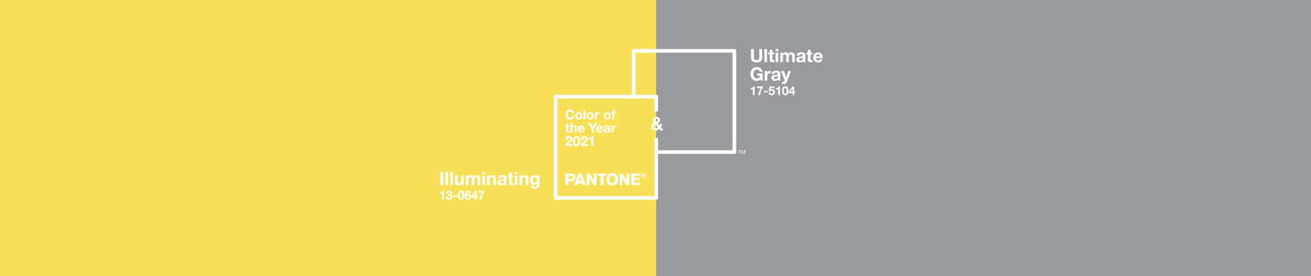 cover couleurs année 2021 : jaune illuminating et gris Ultimate Gray